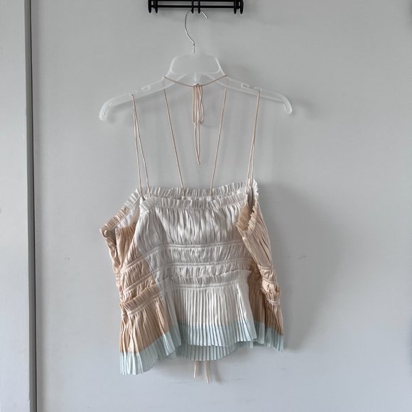 NWT Ulla Johnson Calista Peplum Tank in Opal - Picture 8 of 13